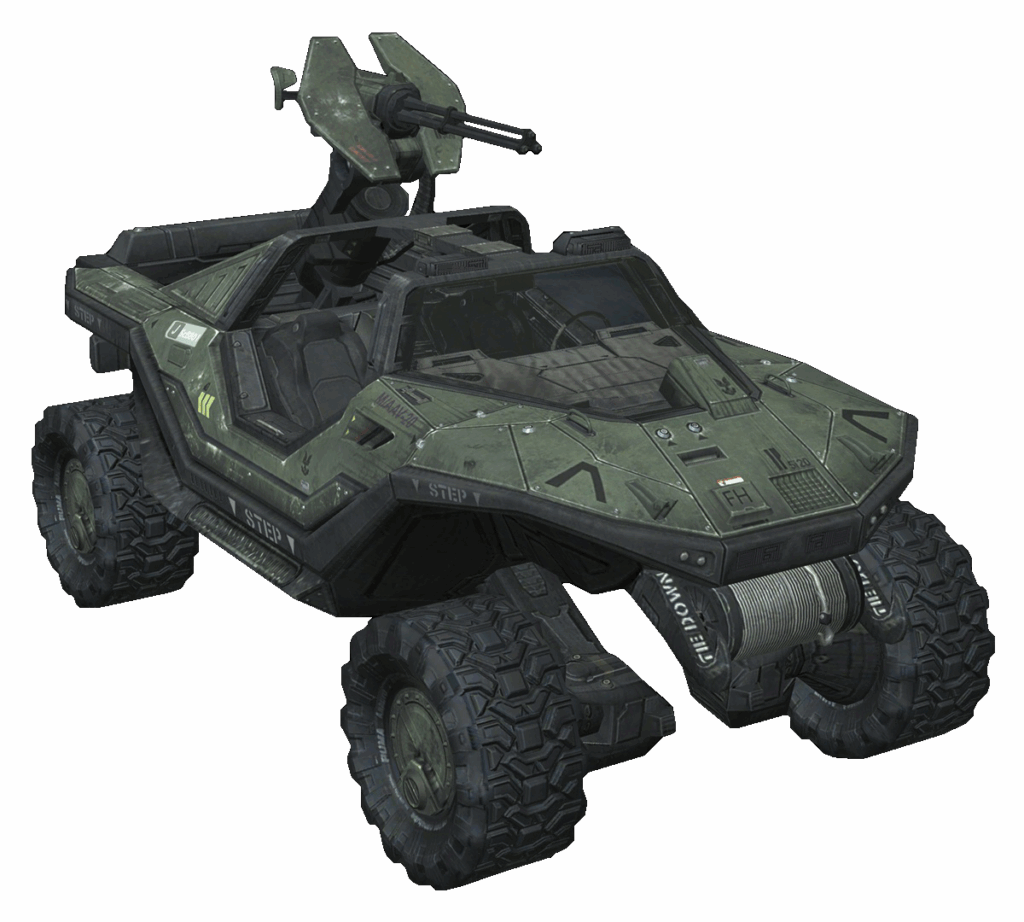 Vehículo icónico Warthog del videojuego Halo